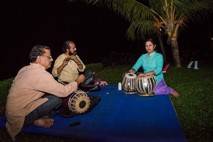 We had a group of musicians to entertain us as we dined.