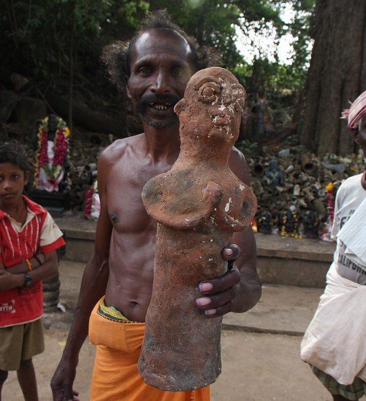 At the Ayyanar temple image
