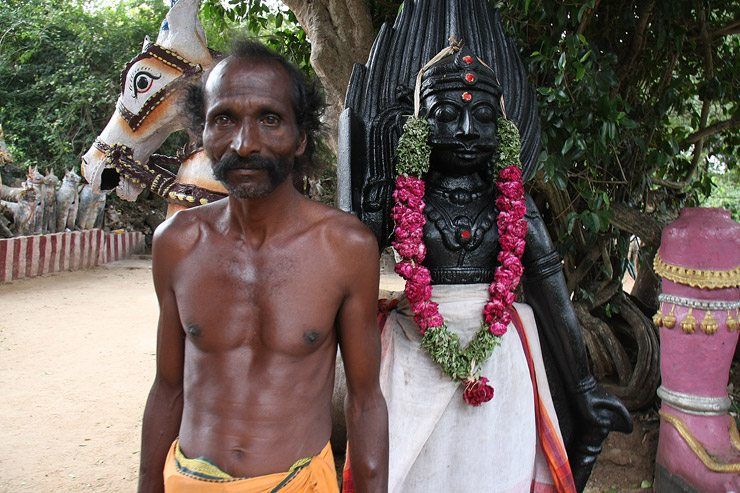 At the Ayyanar temple image