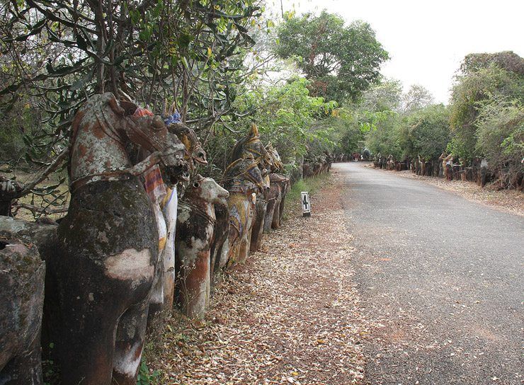 At the Ayyanar temple image
