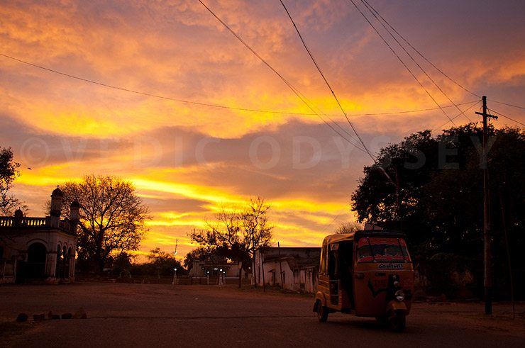 A gorgeous sunset in Chettinad image