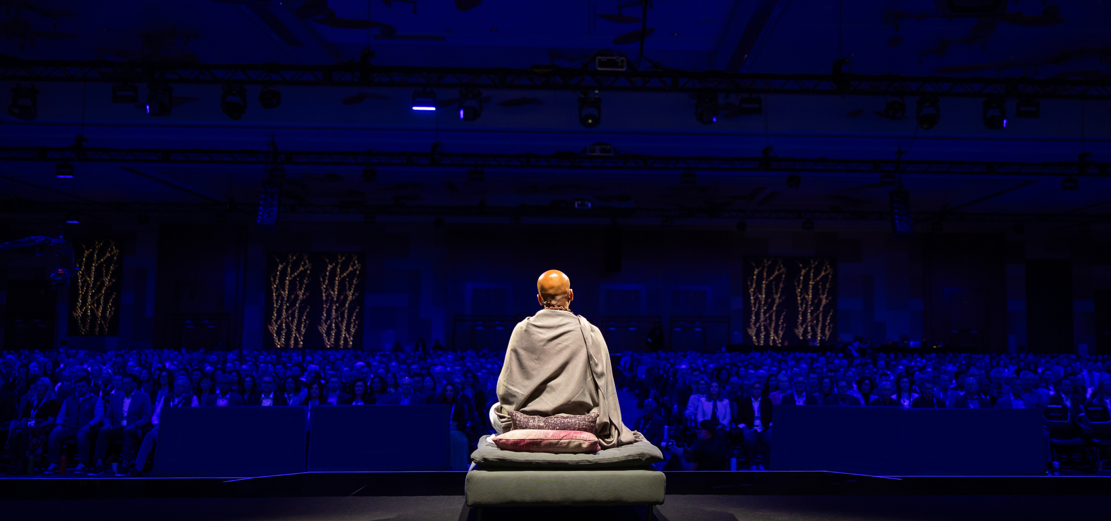 Dandapani speaking at an event