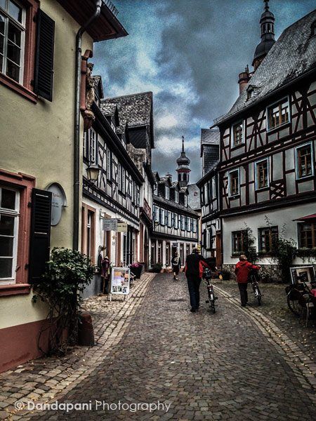 The beautiful old town of Eltville. Ok, I played with the image in Adobe Lightroom as I took it when the lighting was horrible.