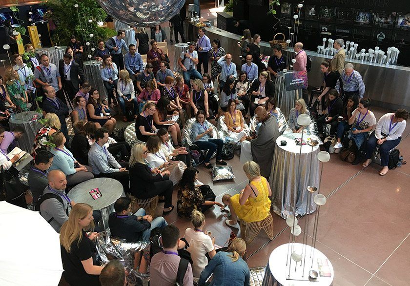 For my breakout session at Wired for Wonder, they gave me a room to accommodate 30 people. Over 100 turned up. The building authorities started to turn people away. Sarah Roocroft and I said you can't turn people away. We'll go do it in the lobby instead. They said you can't do that. We gathered everyone and marched down 2 floors and hijacked the lobby to accommodate everyone. Say NO to no! We were simply not going to turn people away. If someone says no to you, you are talking to the wrong person. And what a great session we had.