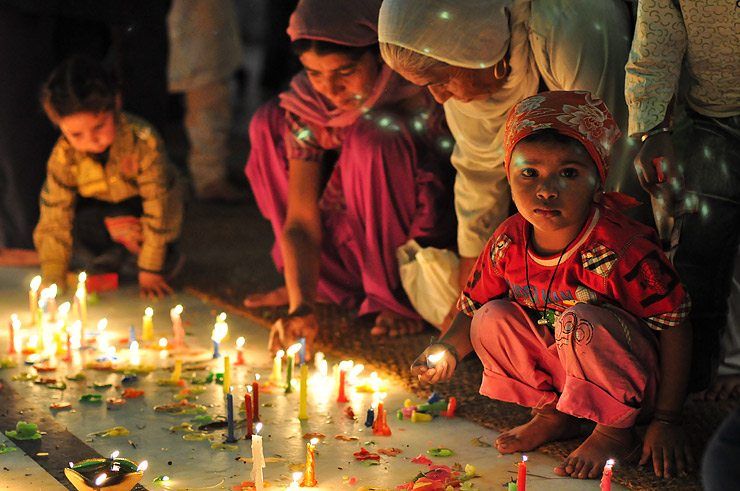 Diwali fireworks at the Golden Temple, Amritsar image