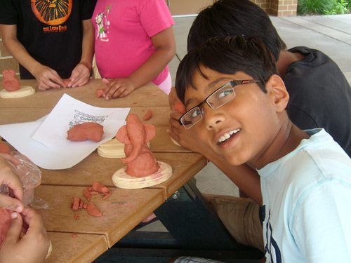 Classes, Clay Ganeshas & Skits (youth camp) image