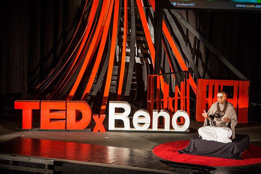 Giving the opening keynote titled "Unwavering Focus" at Tedx Reno.