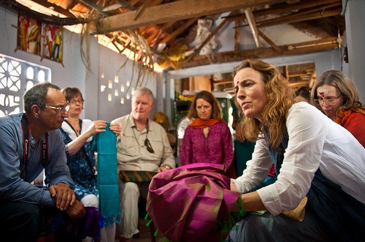 Visiting the home of a Sari Weaver image