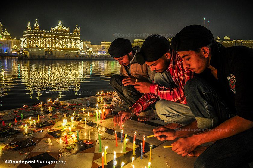 Countless candles are lit in celebration of Diwali.