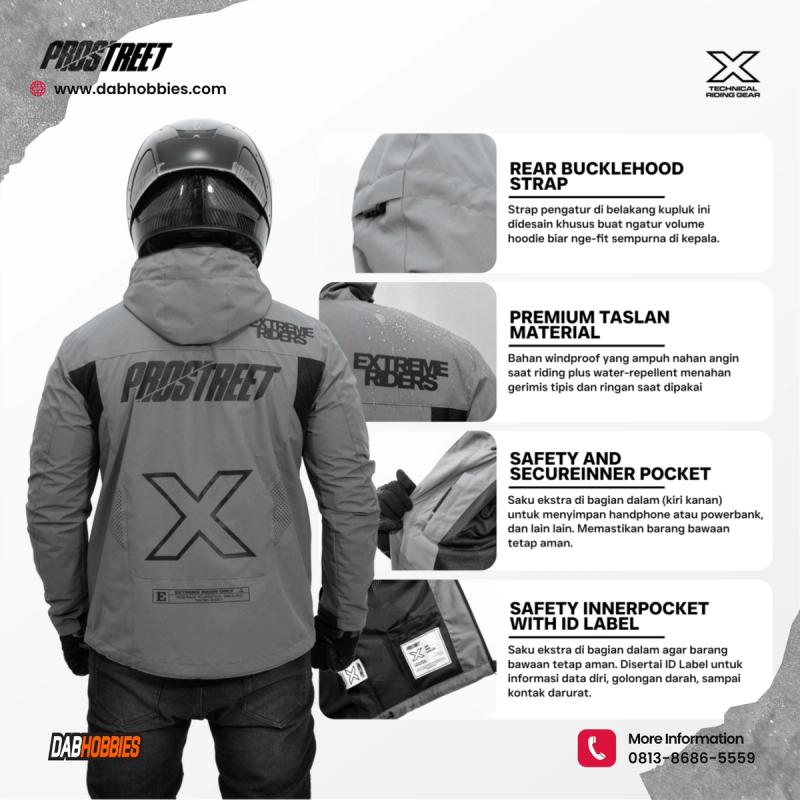 Prostreet Falcon Riding Jacket - Grey image 4