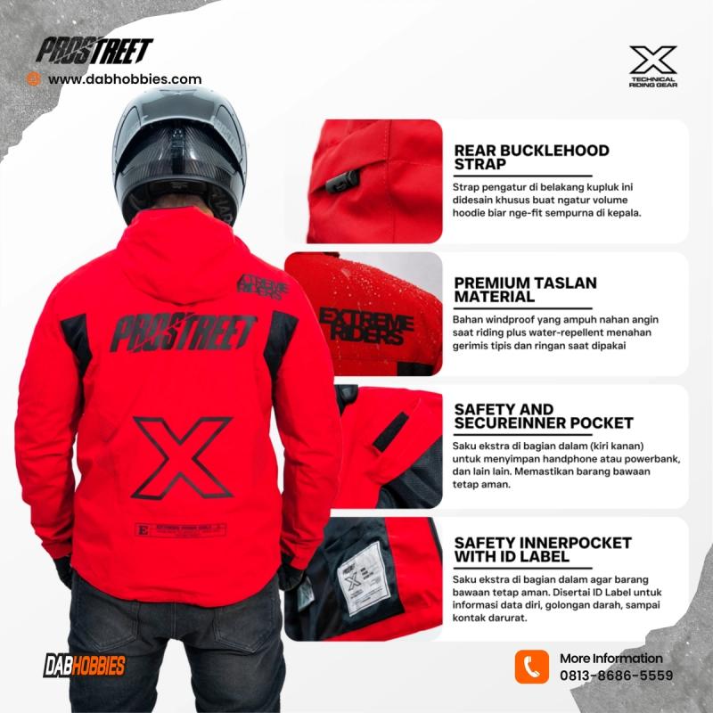 Prostreet Falcon Riding Jacket - Red image 4