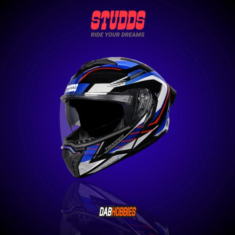 STUDDS Trooper Modular - D4 Black Red N1 image 1
