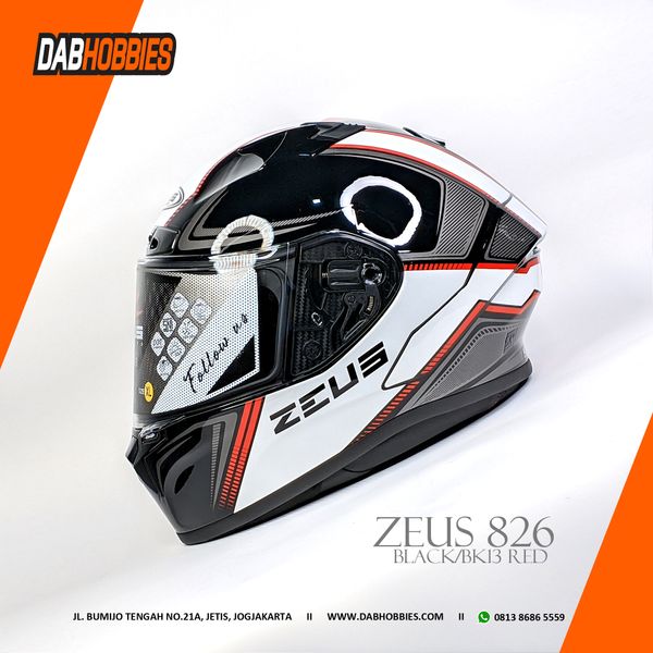 Zeus 826 Black BK13 Red