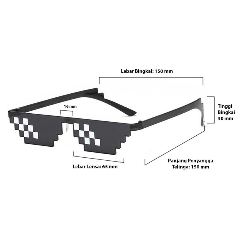 SOZZY Kacamata Pixel Thug Life image 4