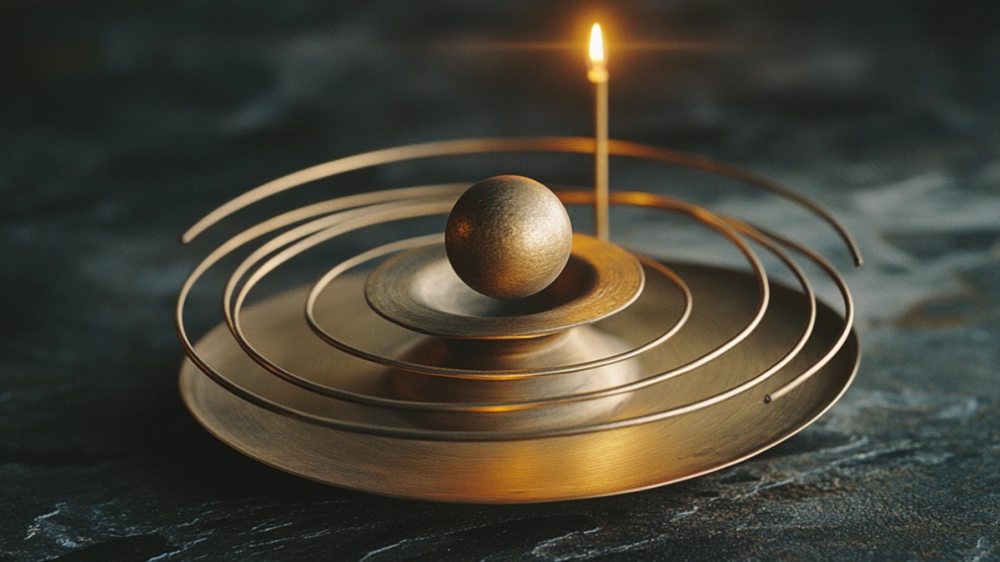 Planetenzyklus-Orrery – Neptun und Widder im astrologischen Modell
