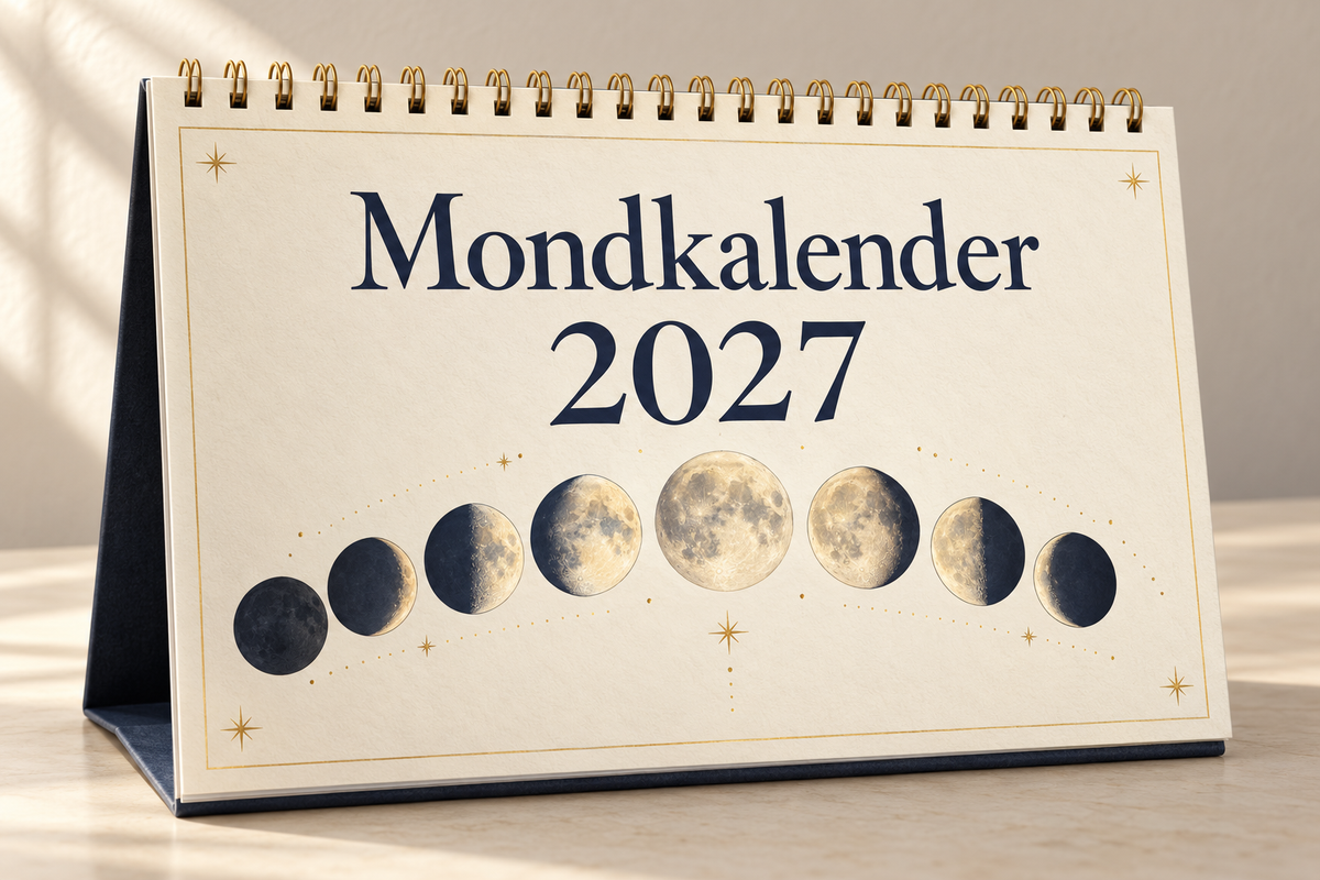 Tischkalender Mondkalender 2027 mit den Mondphasen
