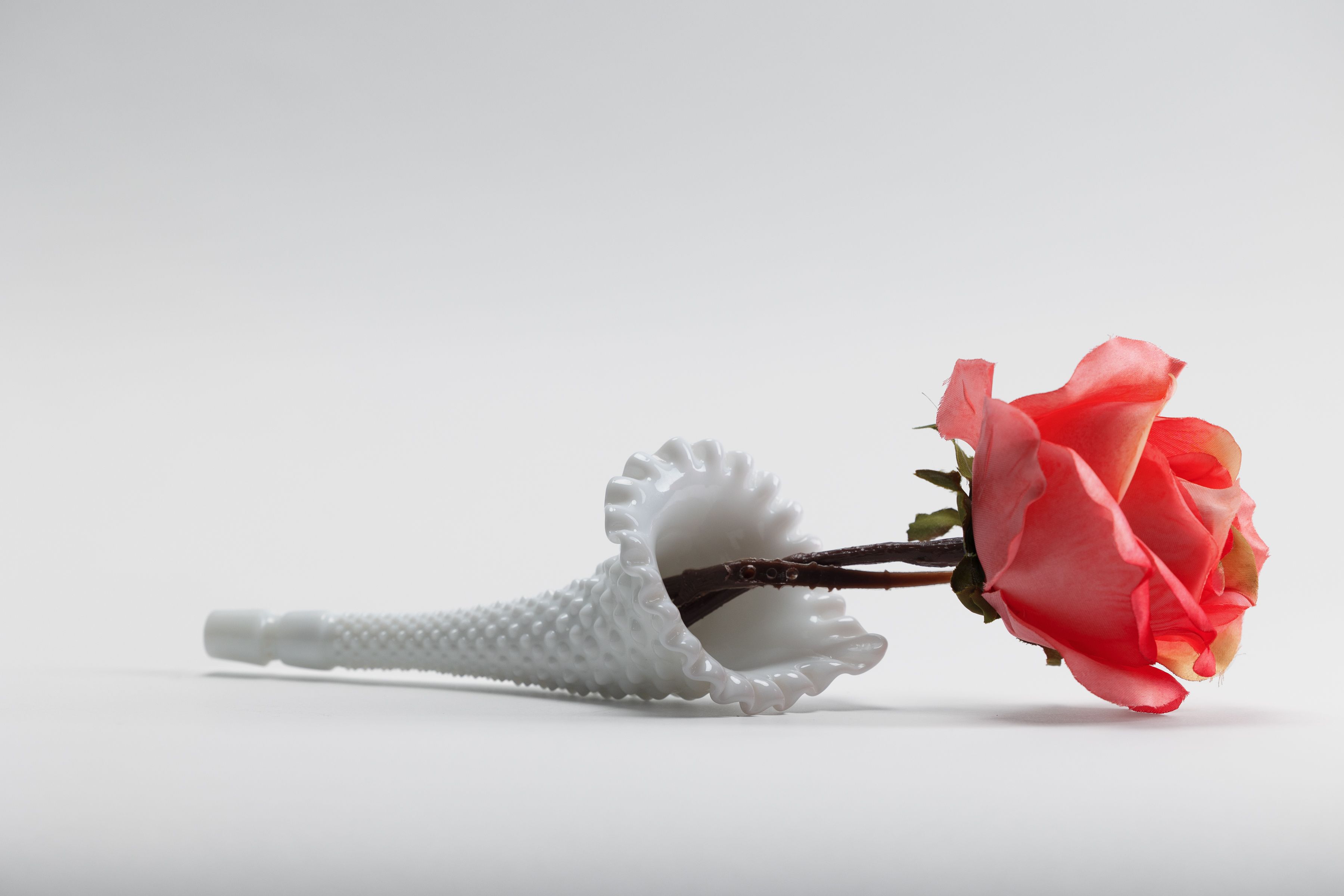 Delicate bud vases and antique floral details