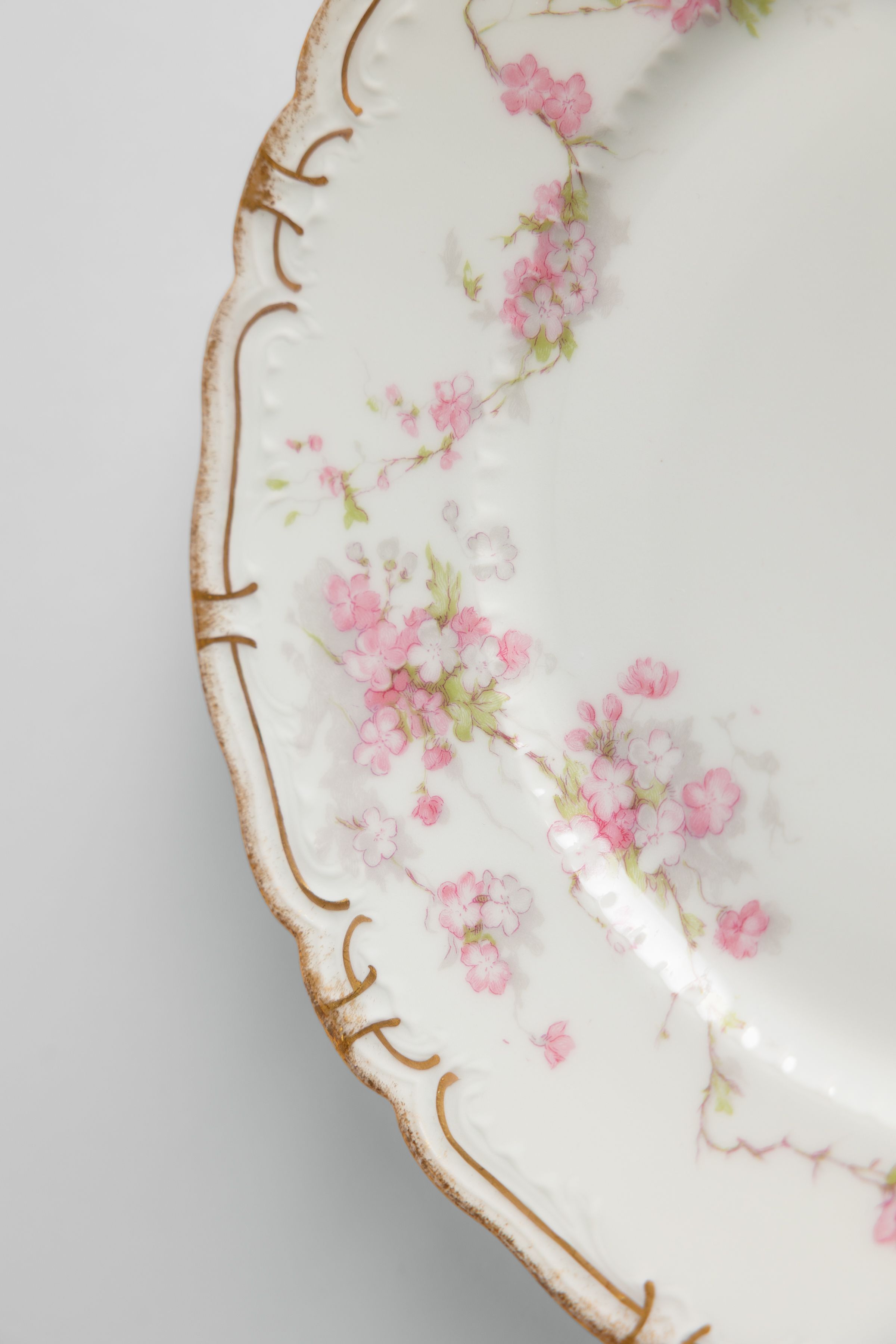 Curated heirloom dinnerware with etched glassware