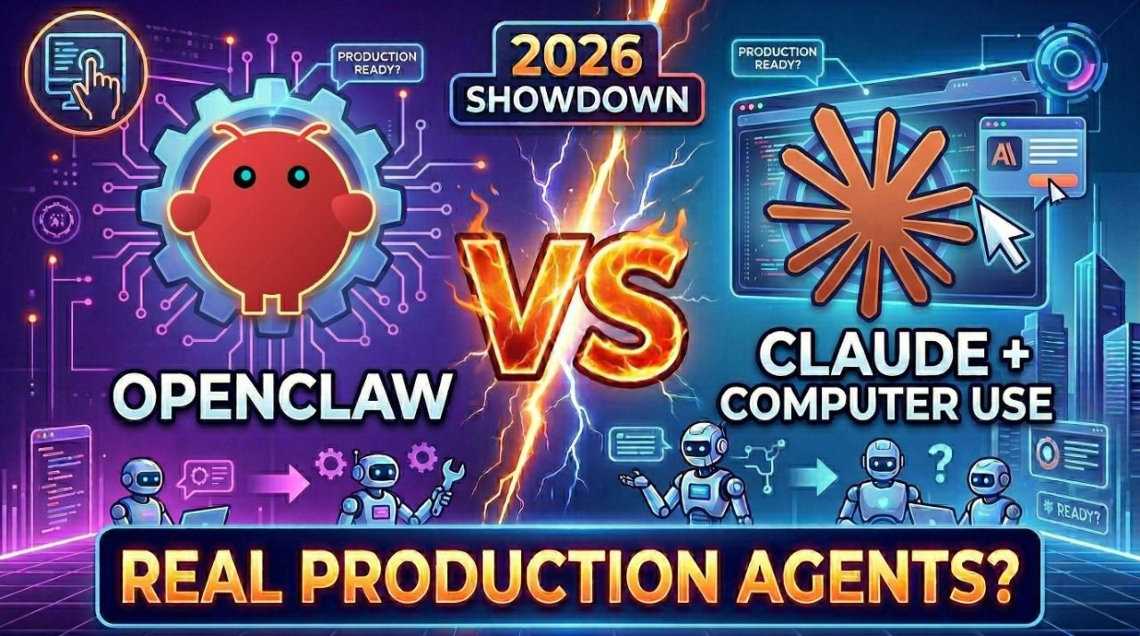 Claude + Computer Use vs OpenClaw: The 2026 Showdown for Real Production Agents - Blog post thumbnail