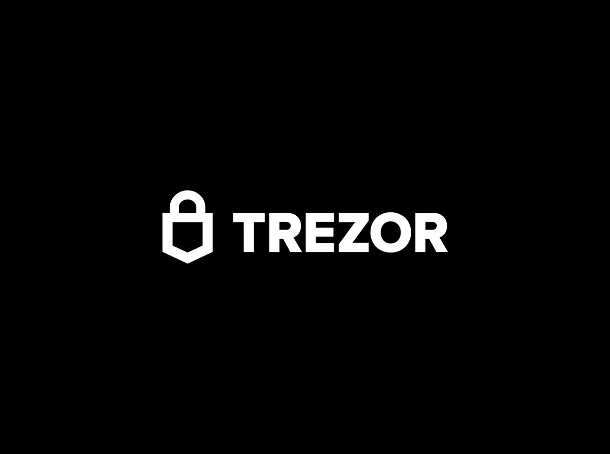 Trezor main logo on dark background