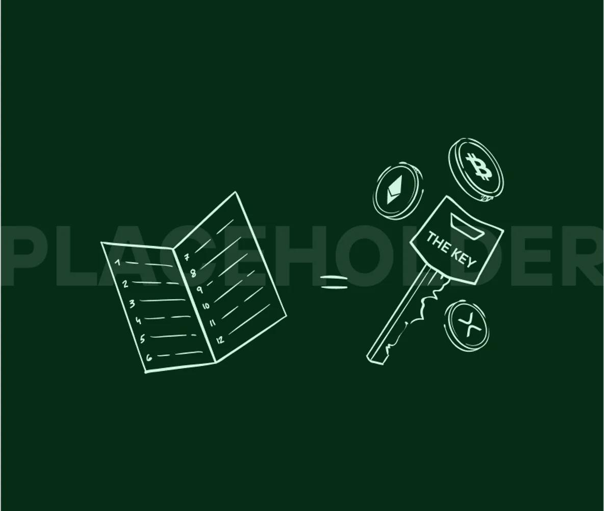 White on dark green illustration