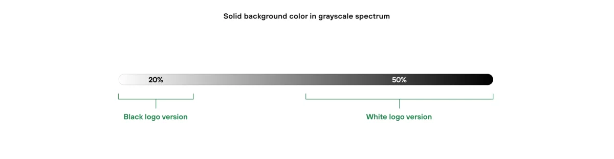 Grayscale spectrum for product logo application