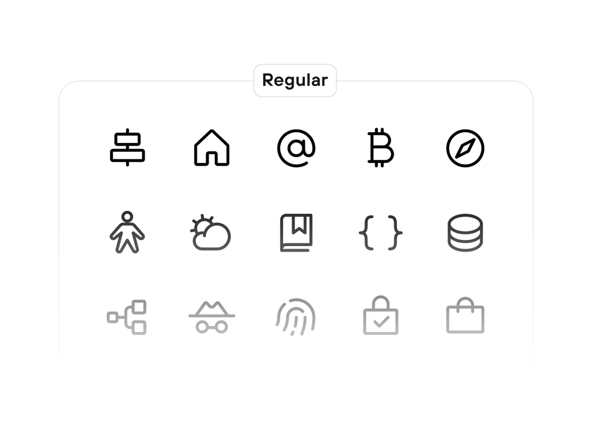 Icon weight usage