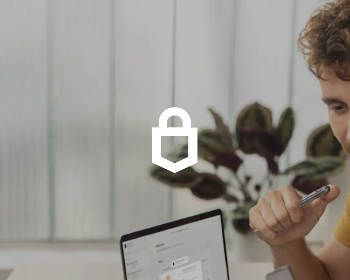 Lock symbol application on multi-colored background 2