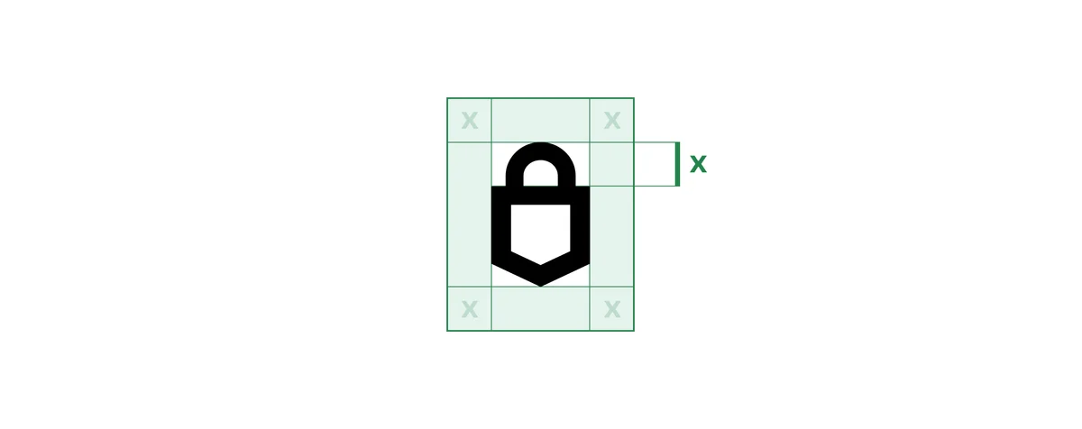 Trezor lock symbol safe zone