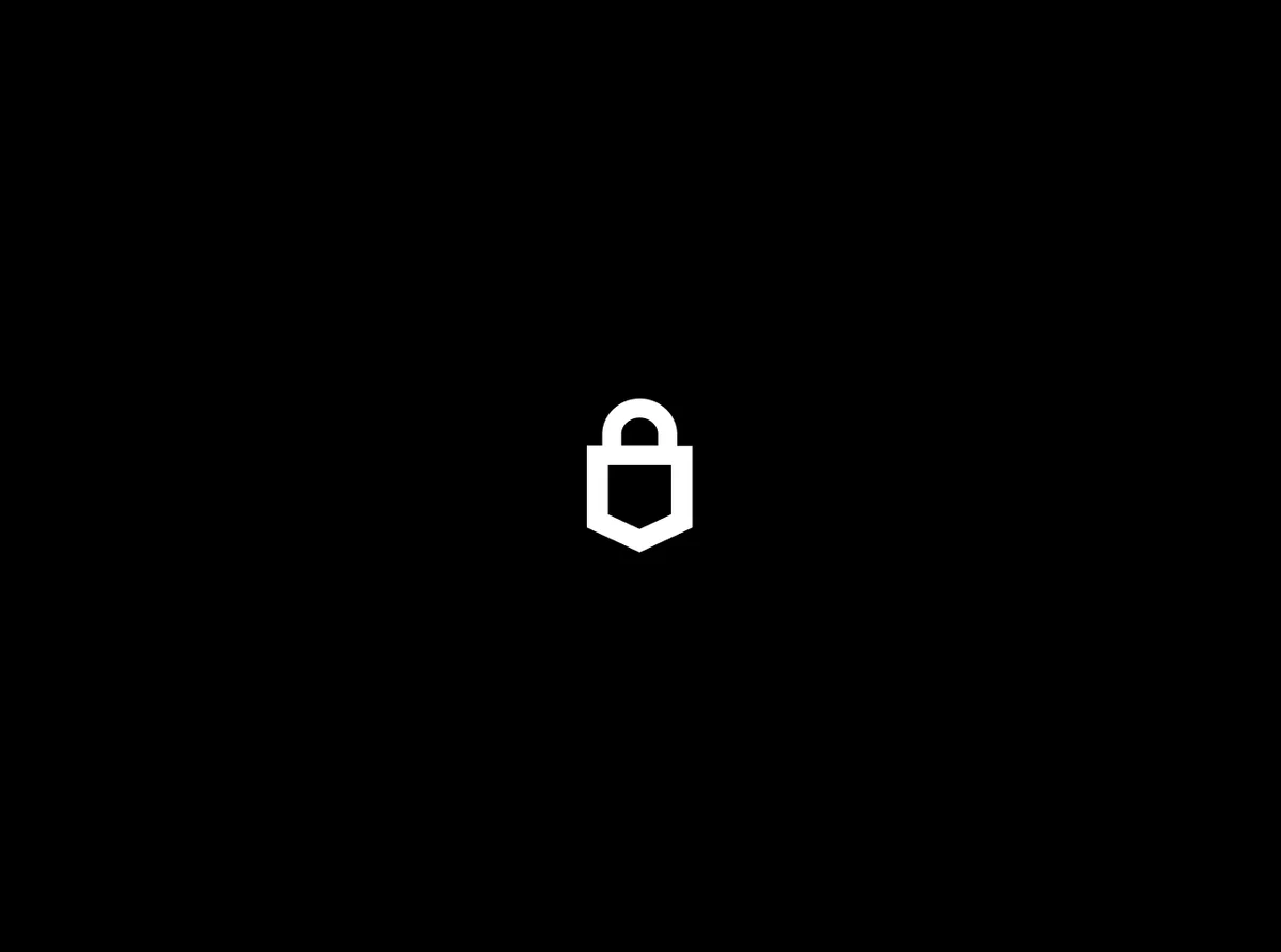 Trezor lock symbol on dark background