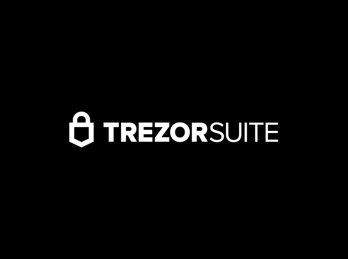 Trezor Suite logo on dark background