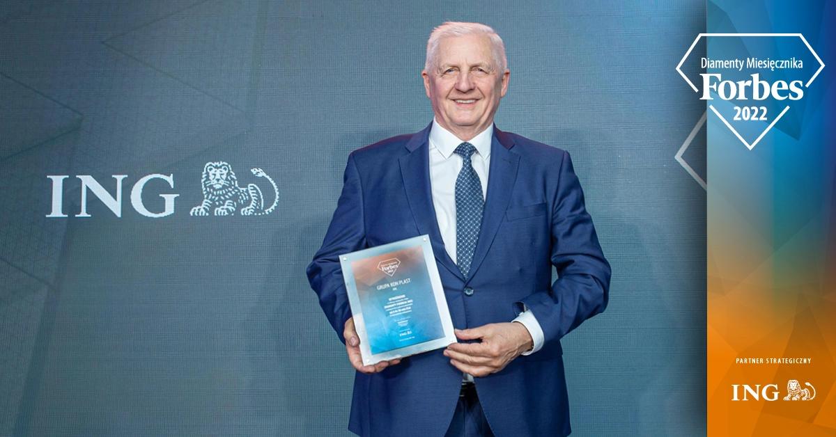 Diamenty Forbesa 2022 - Wyróżnienie dla Grupy KON-PLAST sp. z o.o.