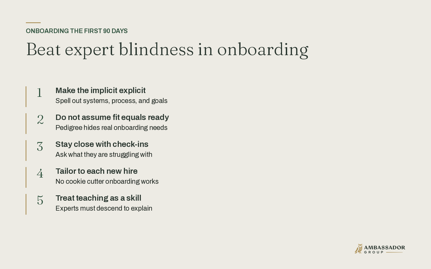 Beat expert blindness in onboarding