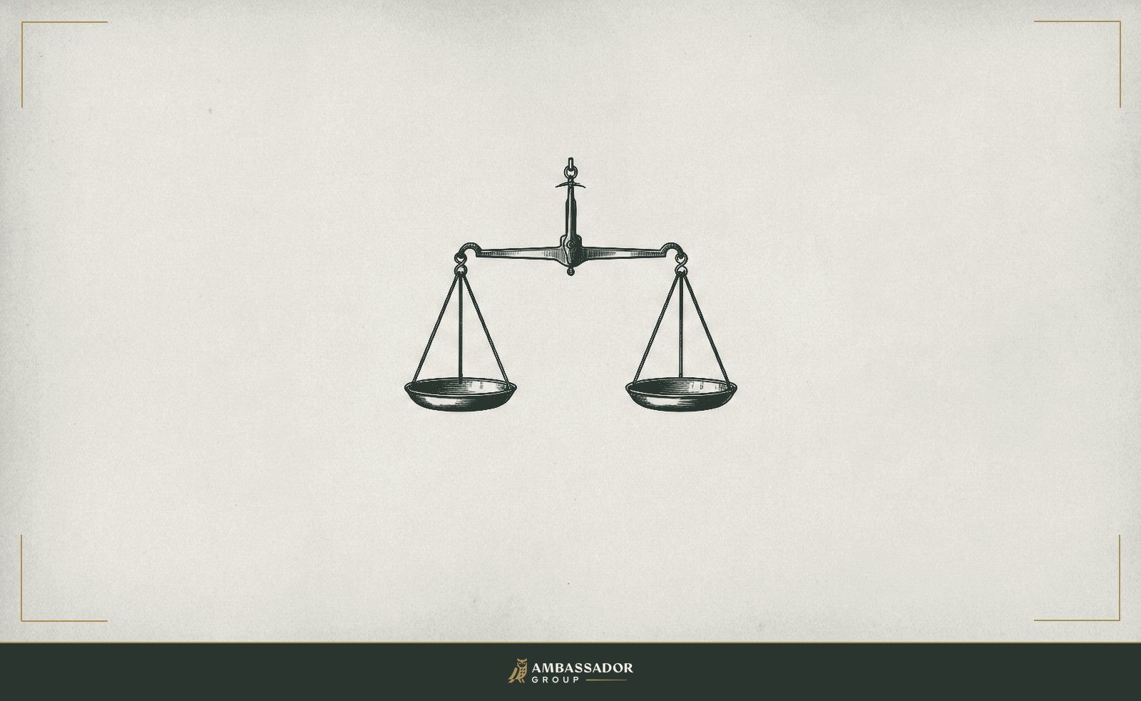 Antique engraving illustration. A finely balanced apothecary scale holds two empty brass pans level on a slender beam.