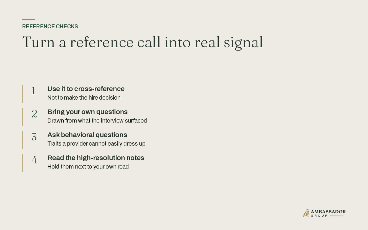 Turn a reference call into real signal