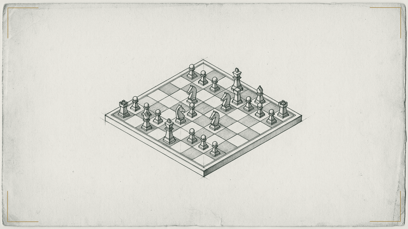 A chess board mid-opening, planning your moves before the contest.