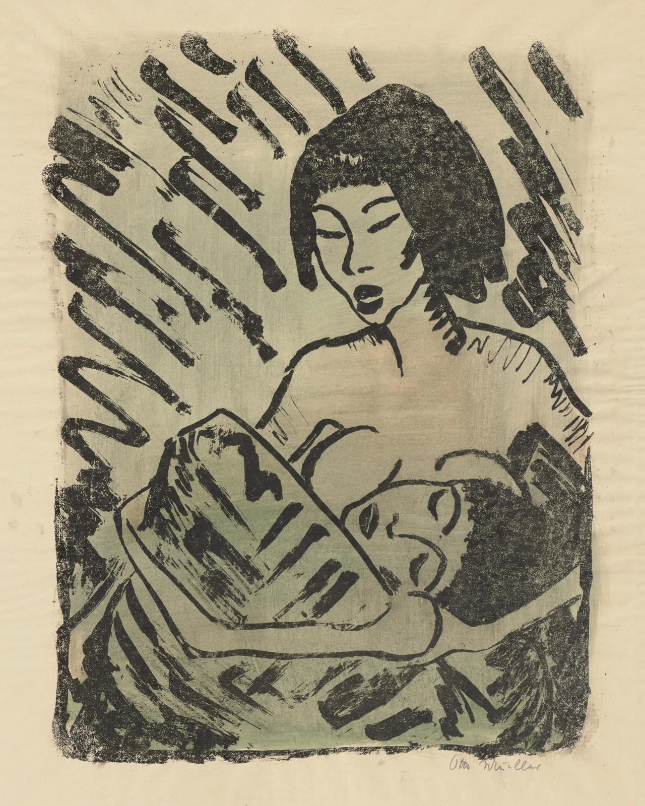 Mutter und Kind I, ca. 1919 by otto mueller