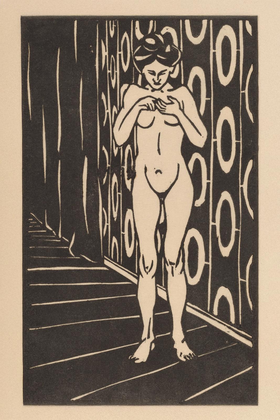 The Finger Game (1905) print in high resolution by Ernst Ludwig Kirchner.
