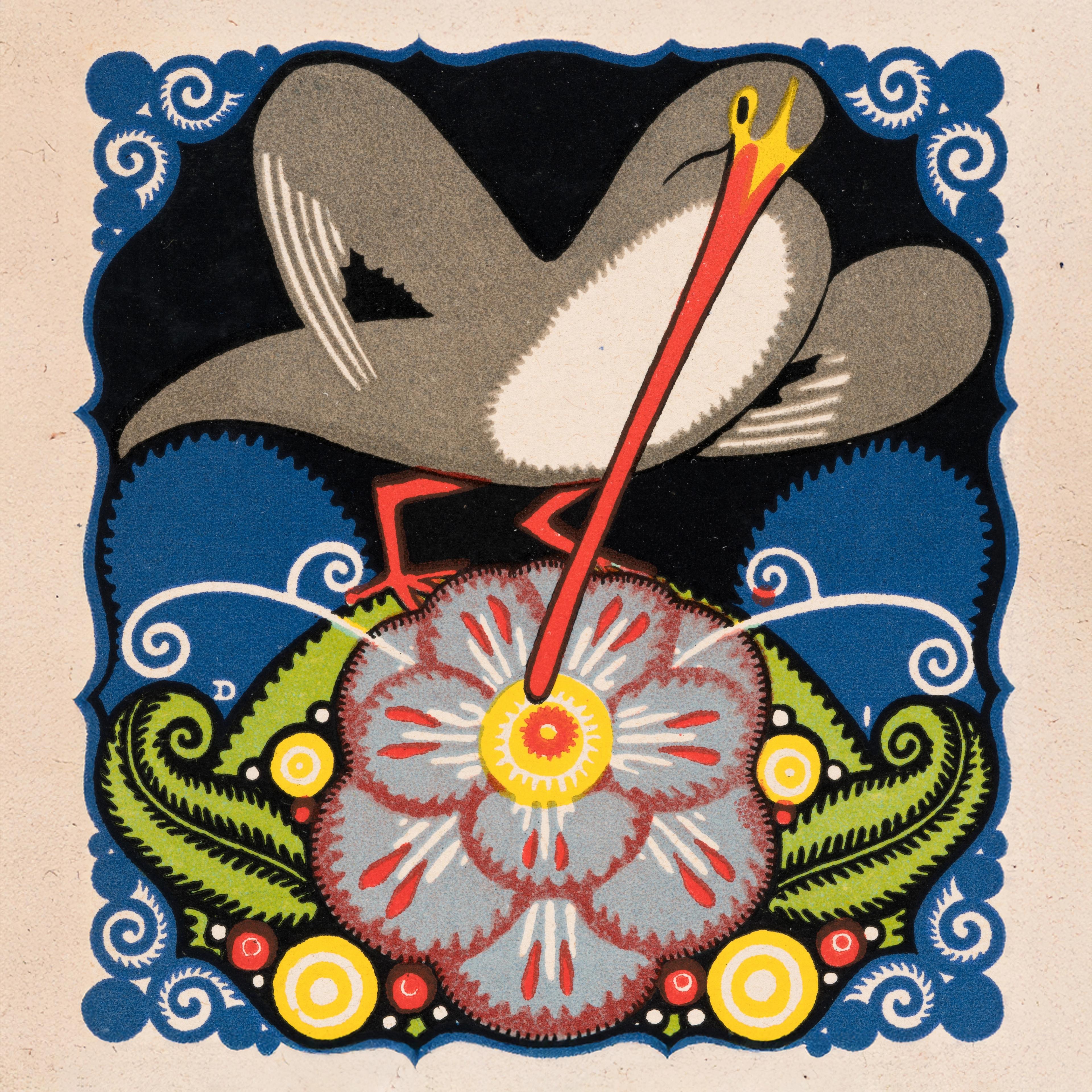 Postcard No. 791: Bird and Flower