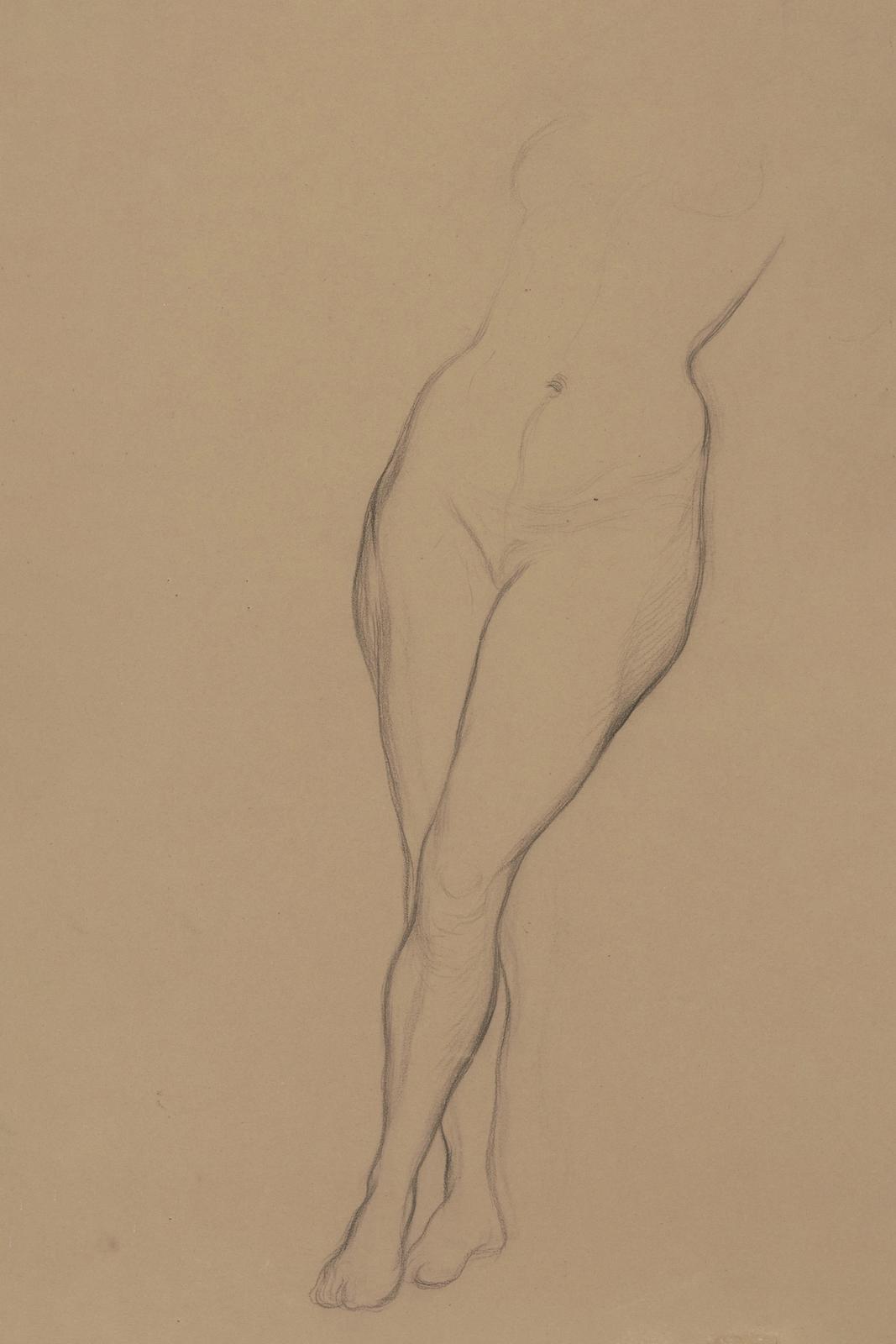 Ophelia as a semi-nude, ca. 1868 - 1871 by victor muller
