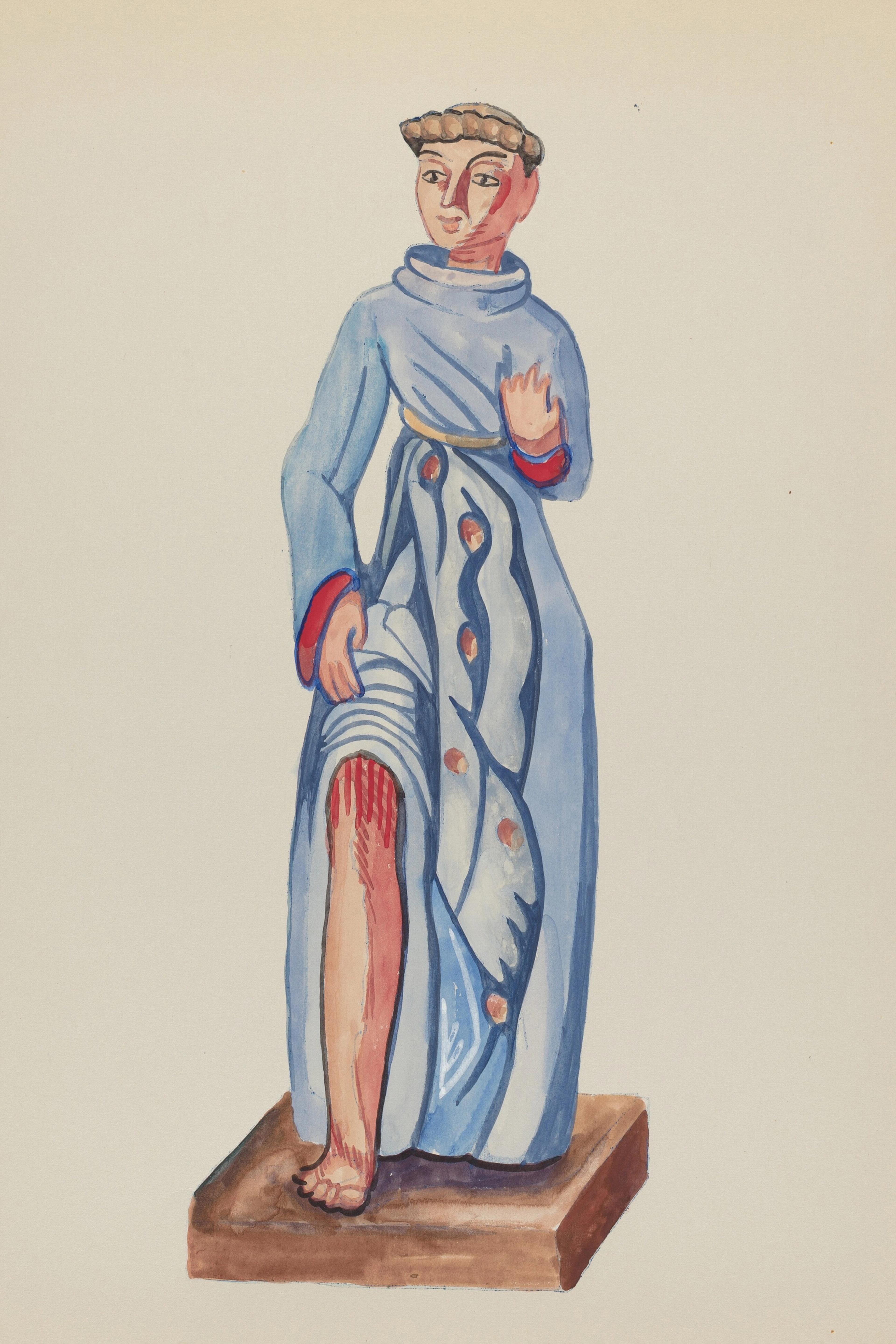 Plate 36 St. Roch From Portfolio Spanish Colonial Designs of New Mexico