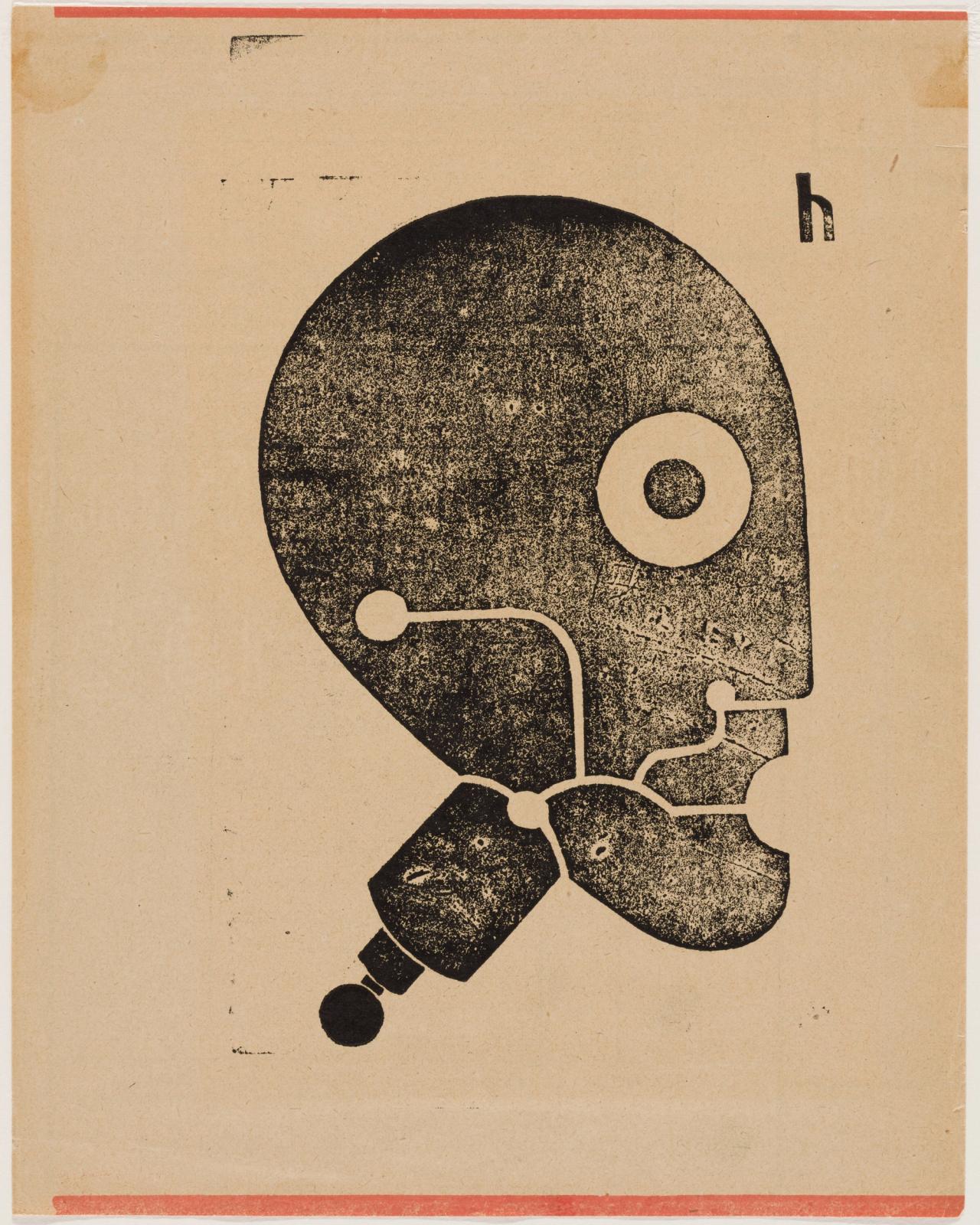 Prothesenkopf, 1925 by heinrich hoerle