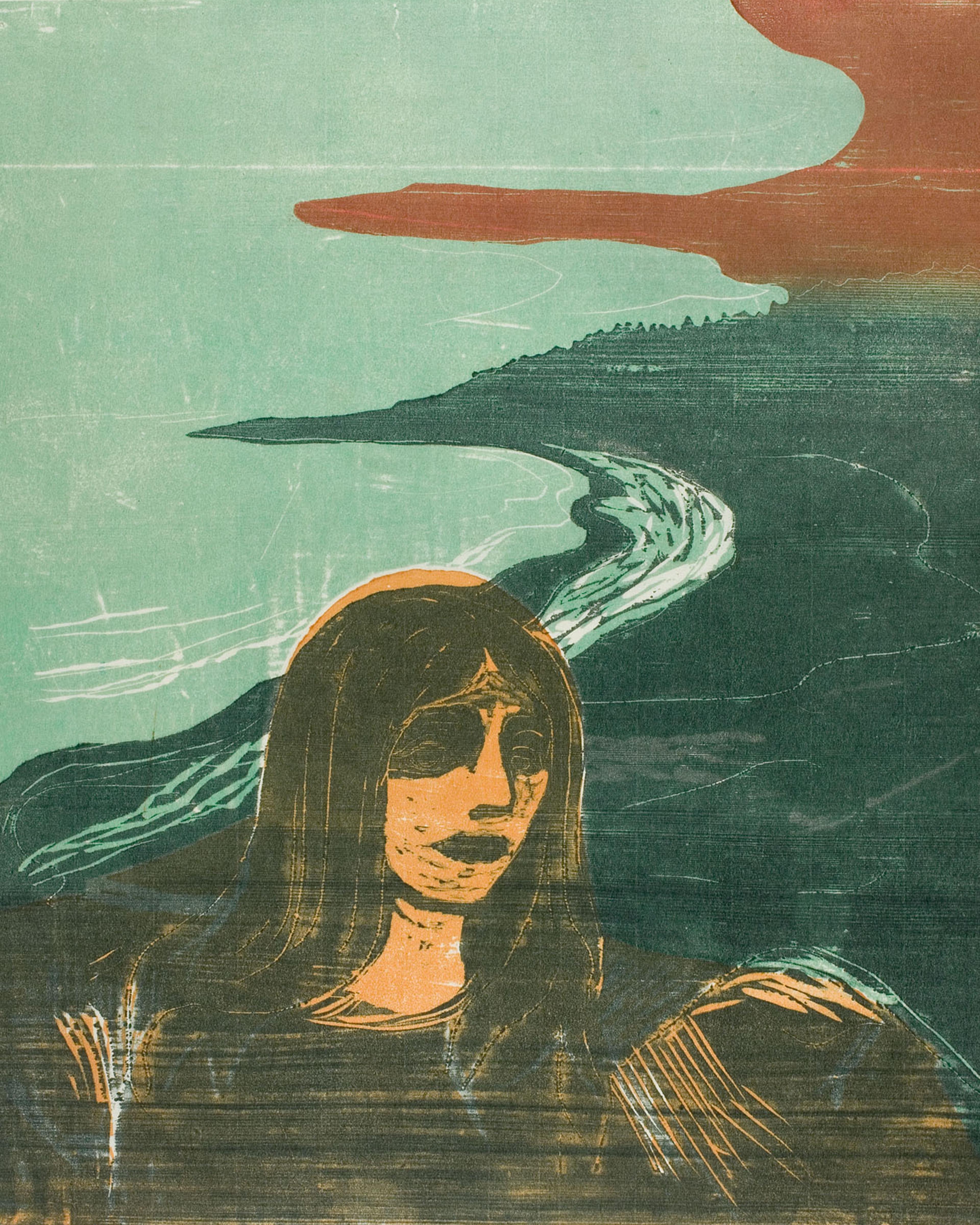 Woman's Head against the Shore