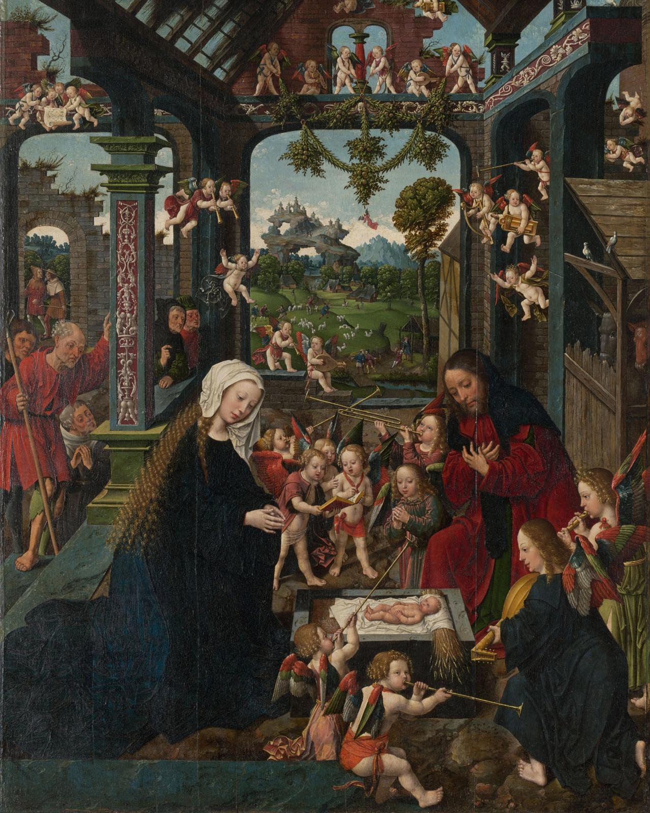The Adoration of the Christ Child by Jacob Cornelisz. van Oostsanen