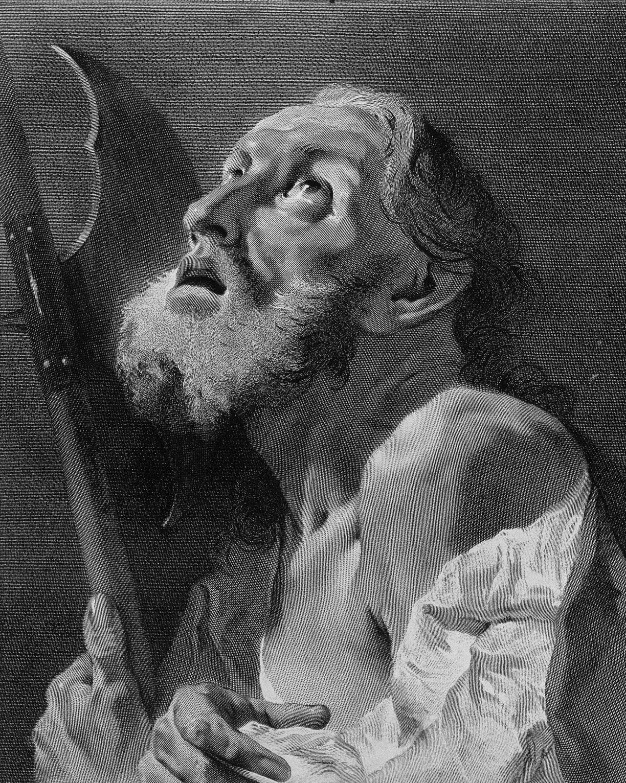 Saint Matthias. Line engraving by M. Pitteri after G.B. Piazzetta.
