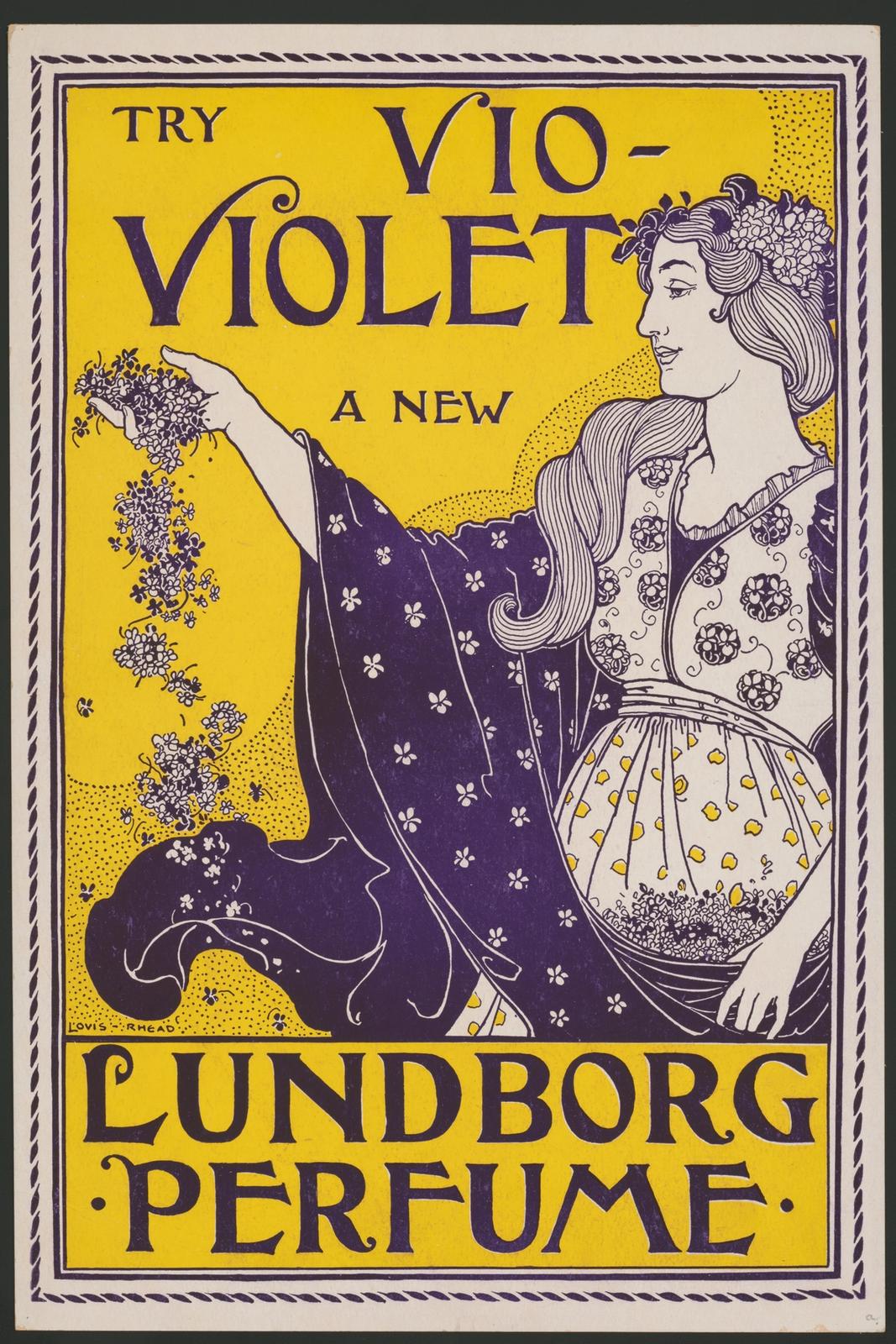 Try vio-violet a new Lundborg perfume (1890–1900) by Louis Rhead.