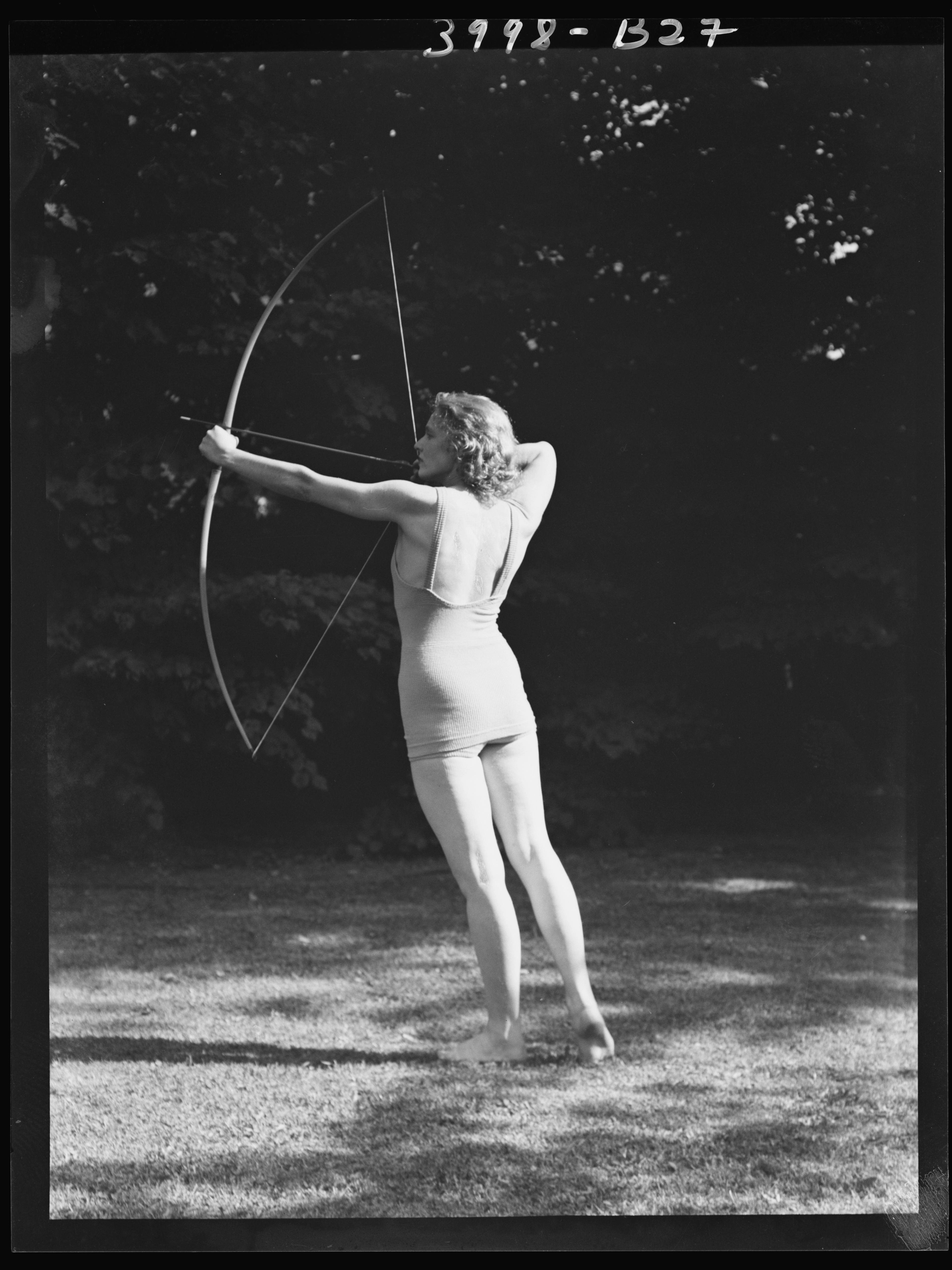 Miss Diana Chase Doing Archery