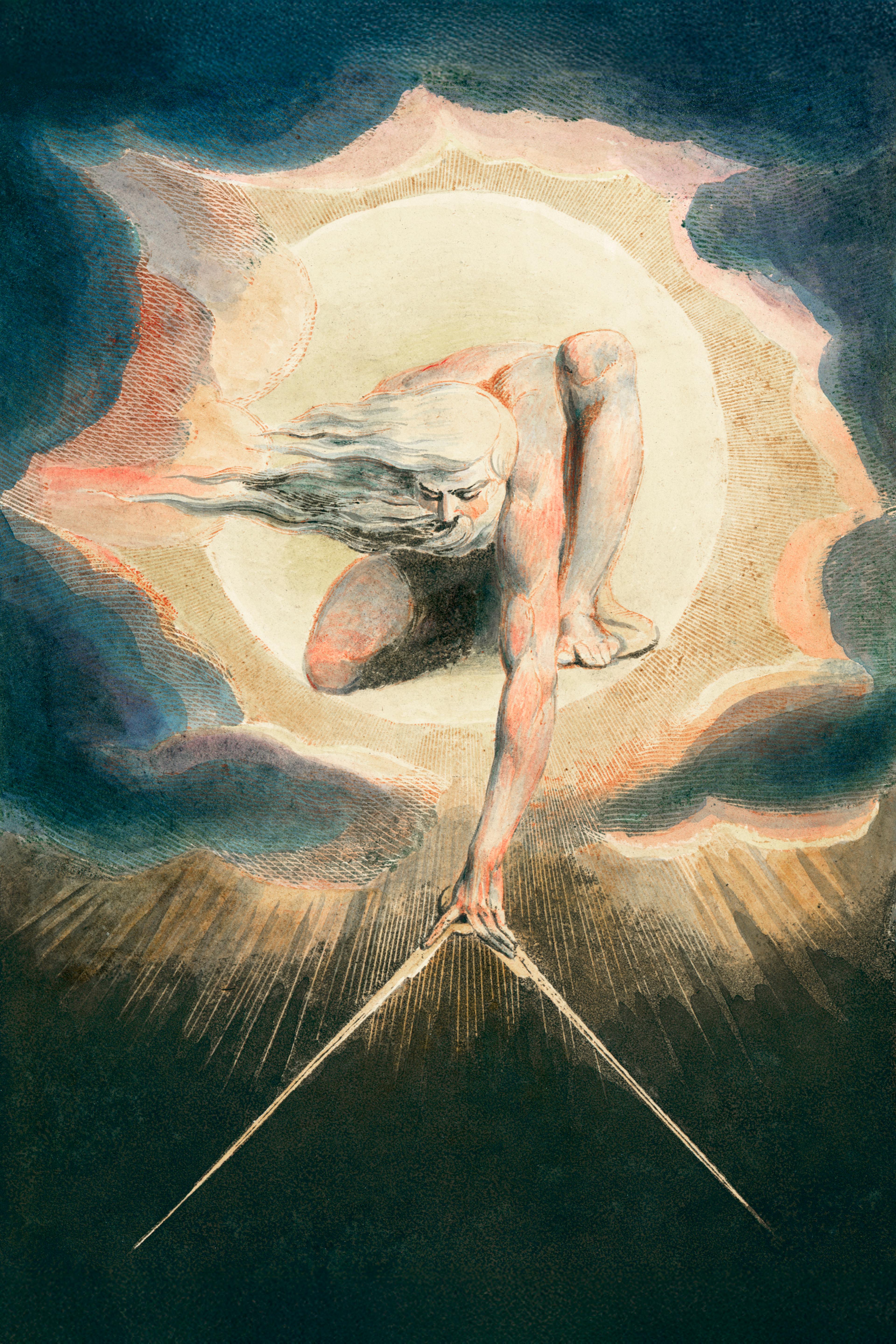 Ancient of Days Setting a Compass to the Earth