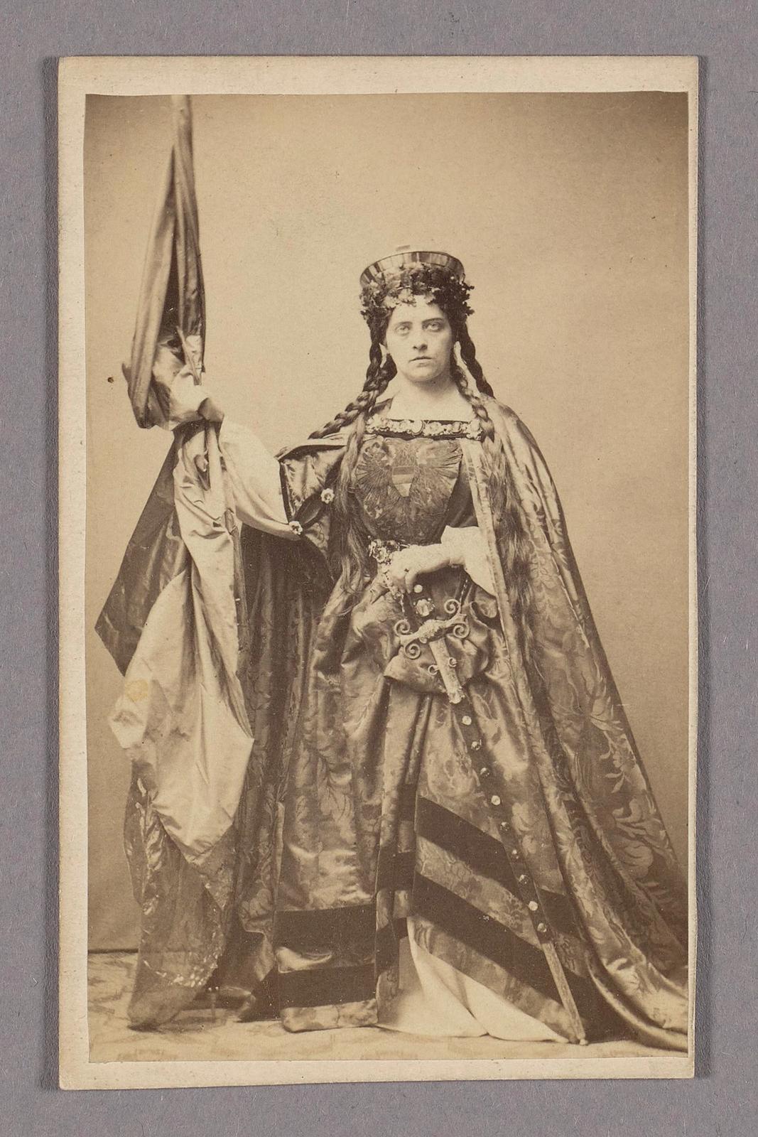 Untitled (Portrait Fanny Janauschek as Francofurtia), 1862 by jakob steinberger