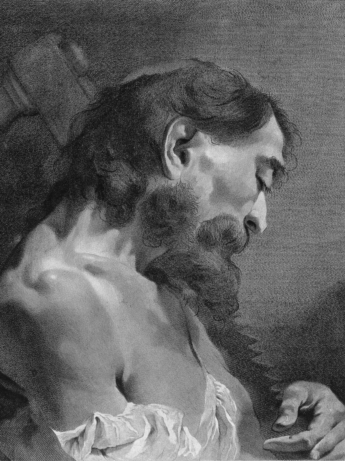 Saint Simon. Line engraving by M. Pitteri after G.B. Piazzetta.